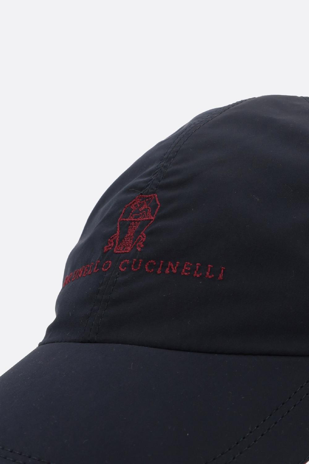 BRUNELLO CUCINELLI Cappello Baseball In Nylon Ricamo Logo Solomeo