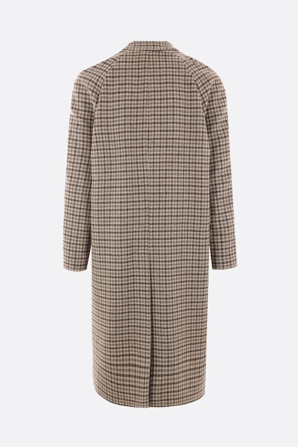 LARDINI Cappotto Doppiopetto In Lana E Cashmere Pied-de-poule