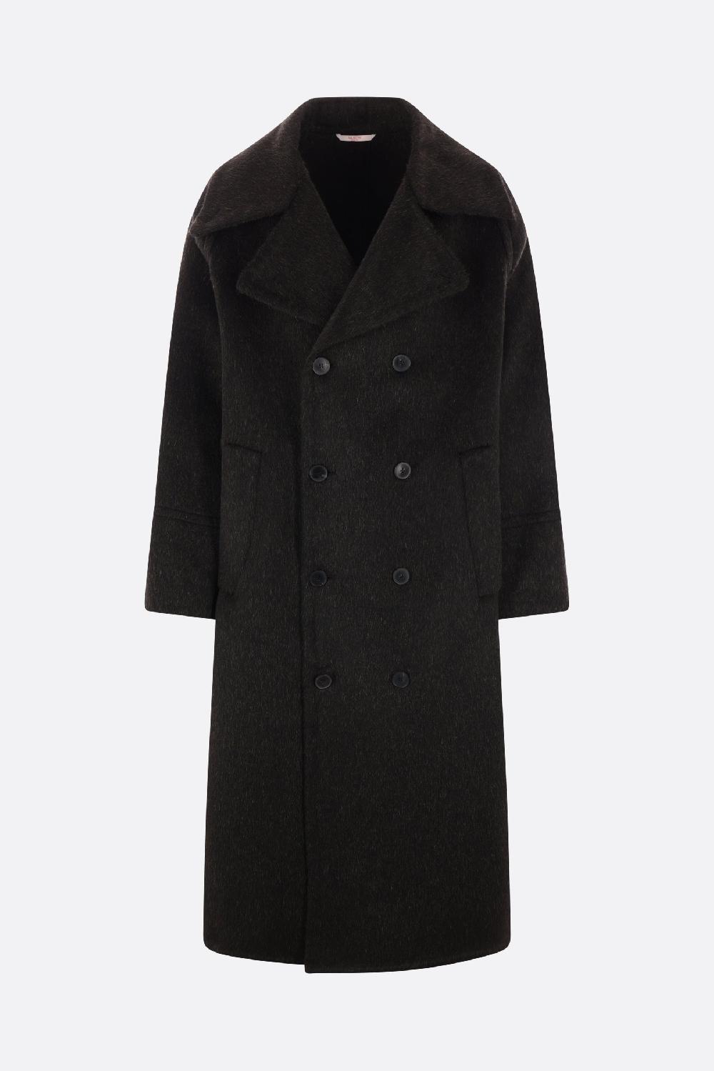 VALENTINO GARAVANI cappotto doppiopetto in misto lana mohair