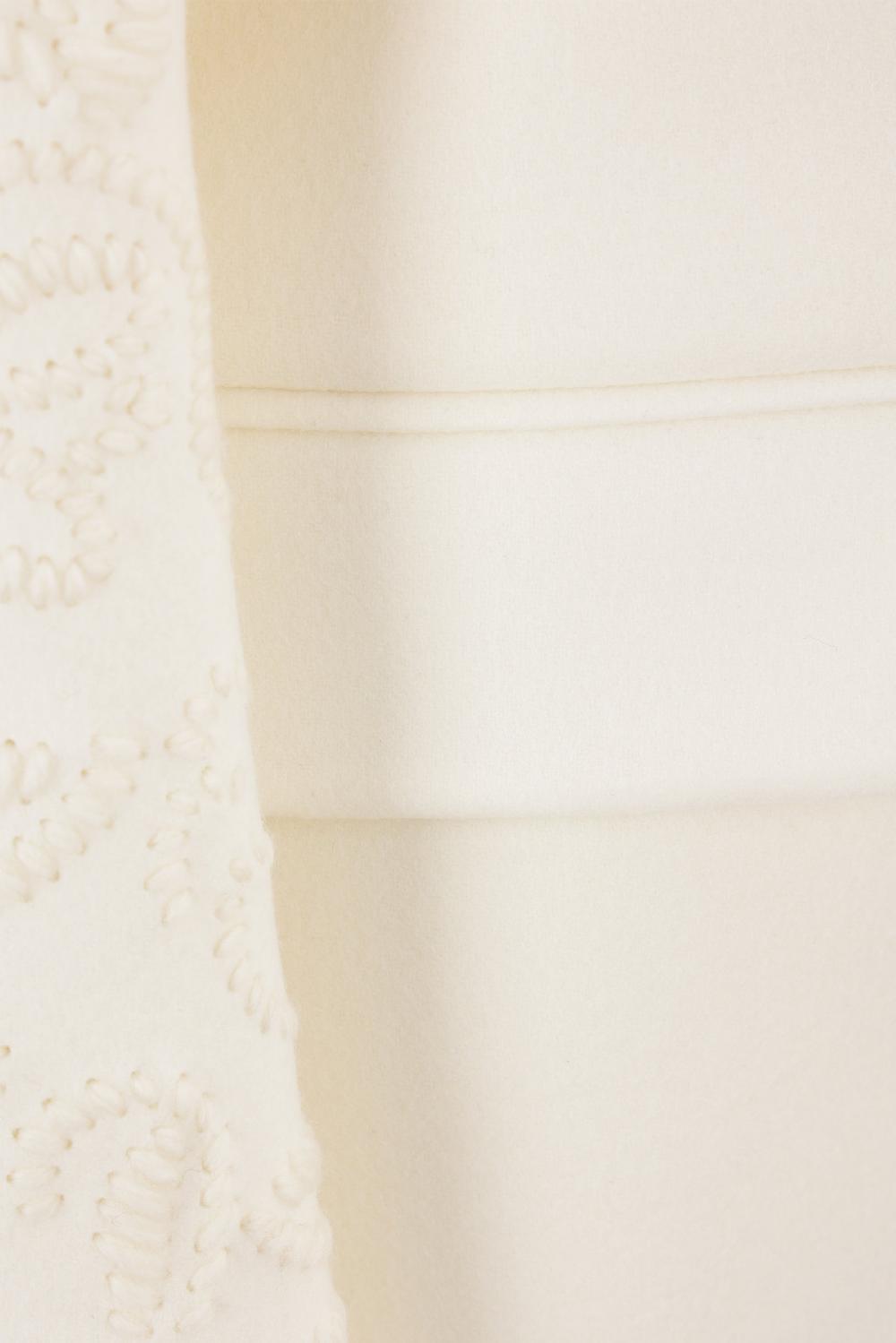 ERMANNO SCERVINO Cappotto In Panno Di Lana Con Ricamo Floreale