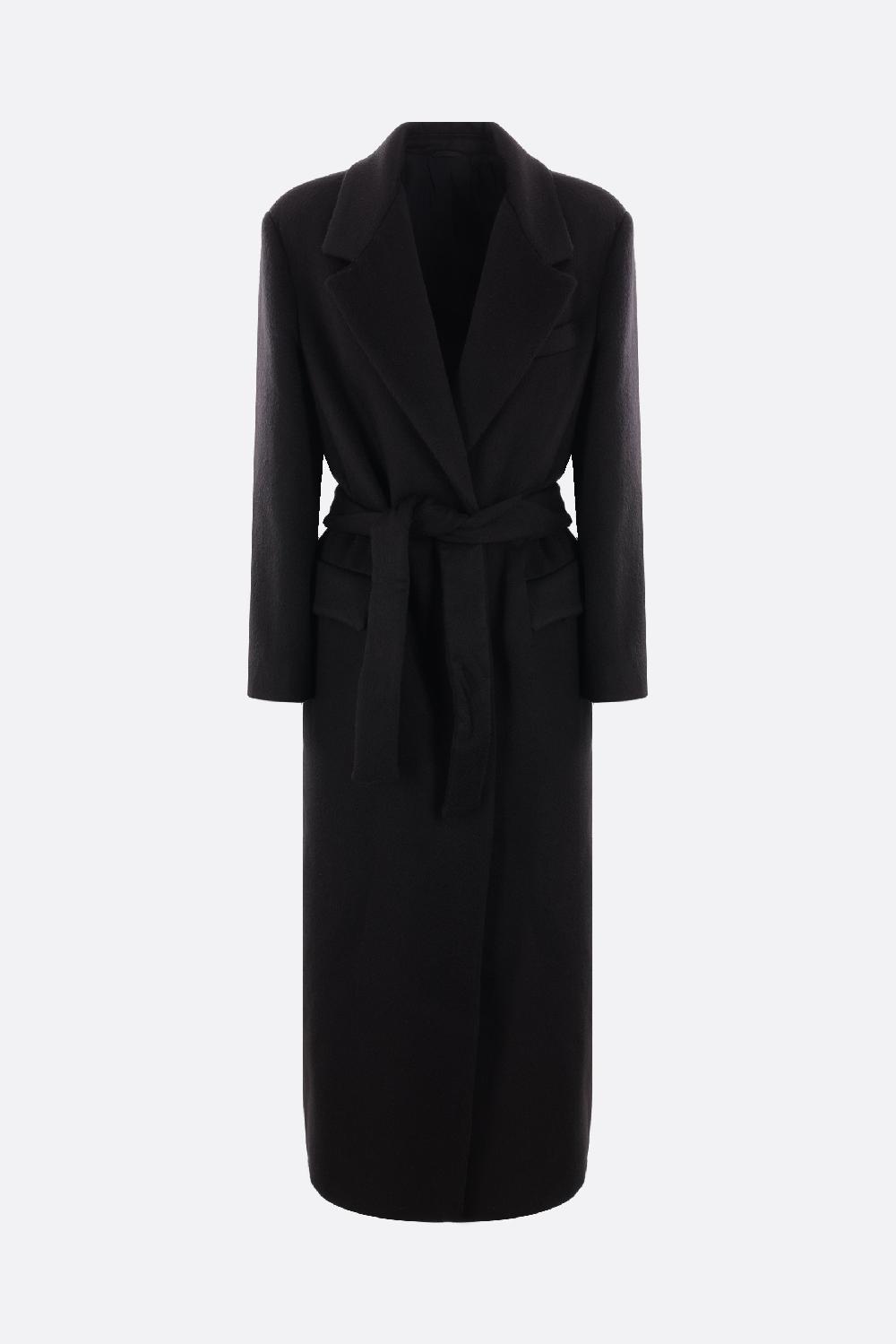 BRUNELLO CUCINELLI cappotto monopetto in cashmere con cintura