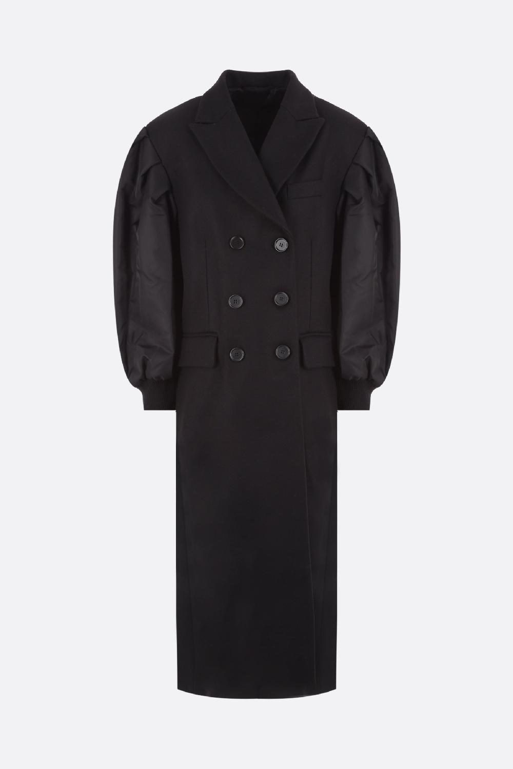 SIMONE ROCHA cappotto monopetto in misto lana e nylon