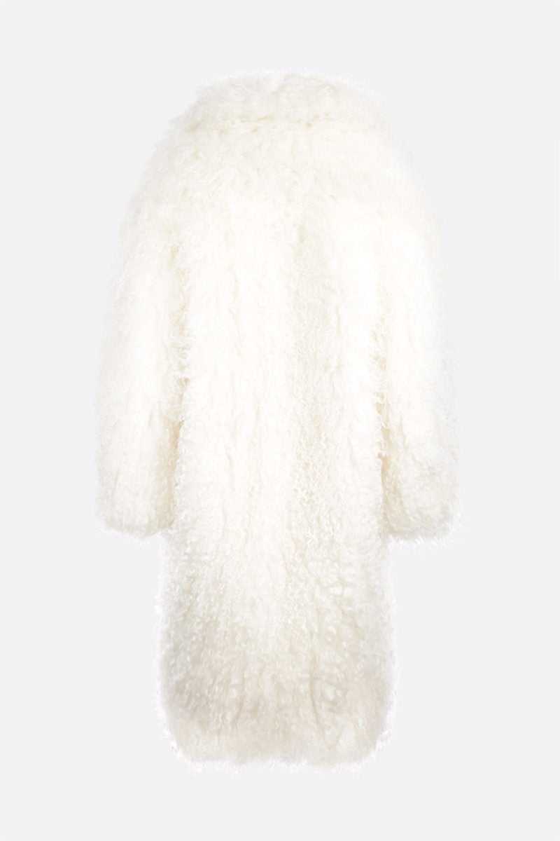 BECAGLI Cappotto Monopetto Oversize In Pelliccia Di Misto Mohair