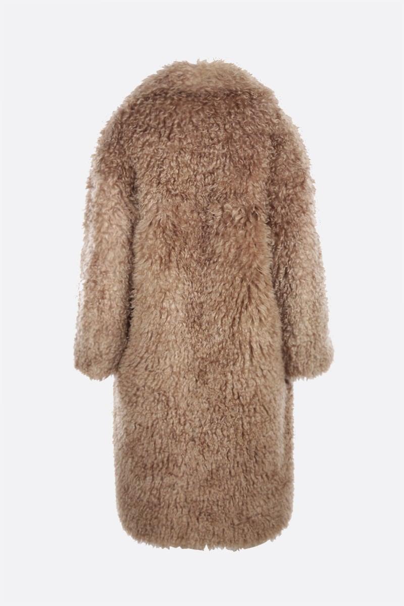 BECAGLI Cappotto Monopetto Oversize In Pelliccia Di Misto Mohair