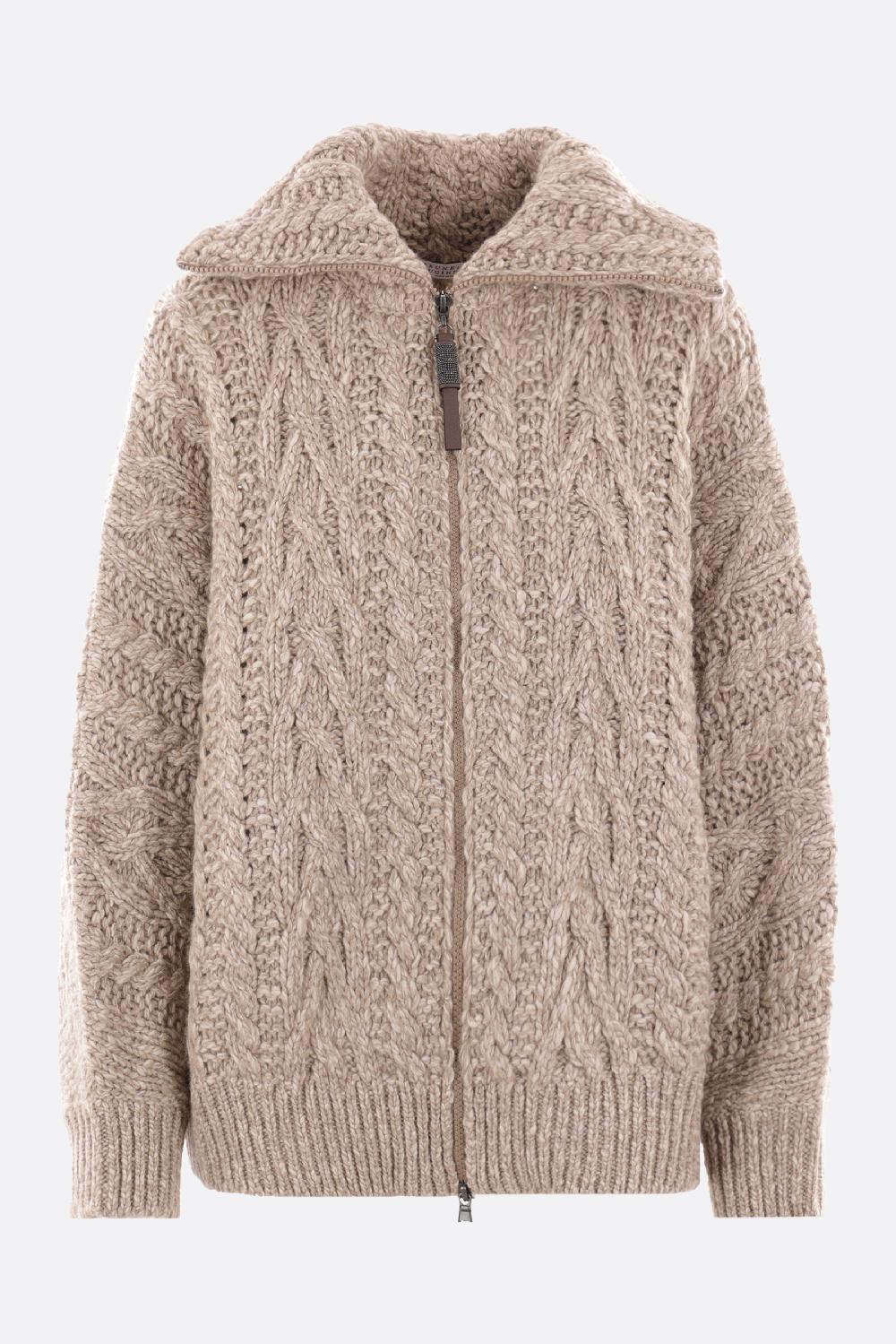 BRUNELLO CUCINELLI cardigan full-zip in lana e cashmere