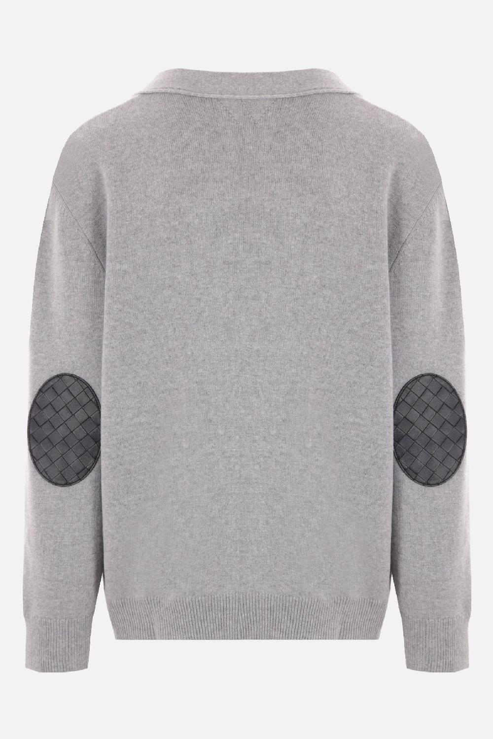BOTTEGA VENETA Cardigan In Cashmere Patch Intrecciato Nappa