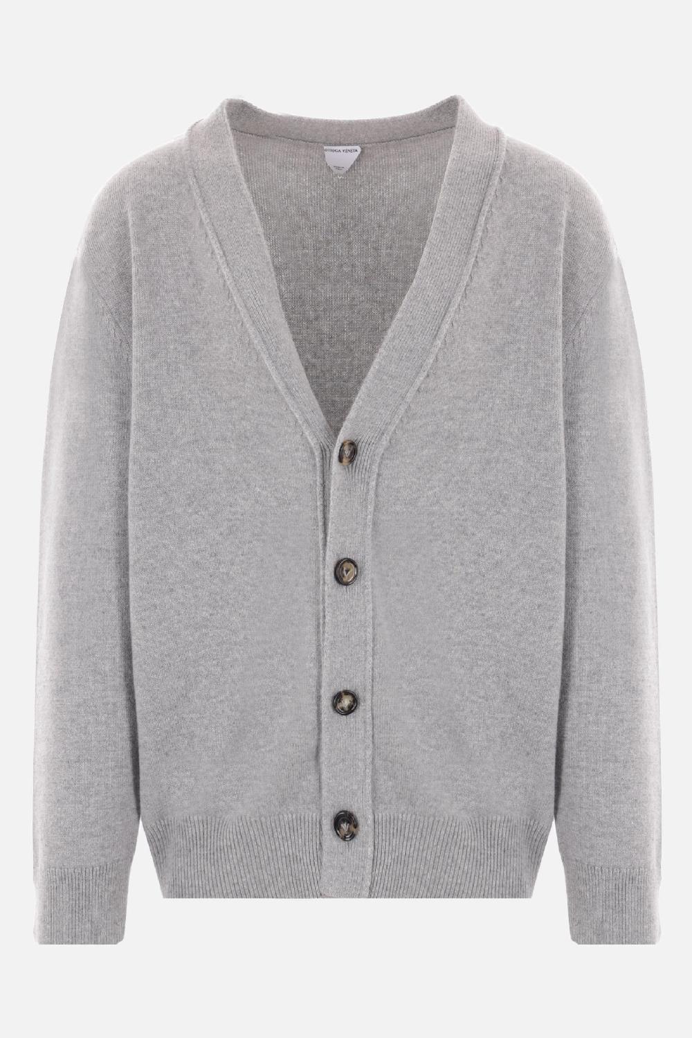 BOTTEGA VENETA cardigan in cashmere patch Intrecciato nappa