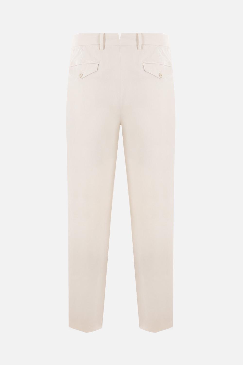 CARUSO Pantalone In Cotone Lavato Stretch