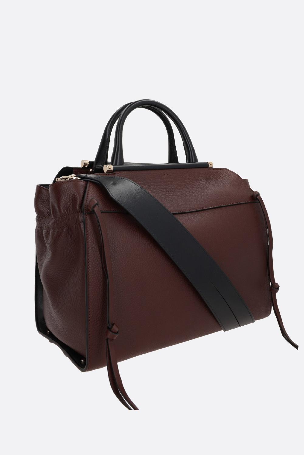 CHLOÉ Borsa A Mano Steph Media In Pelle Martellata