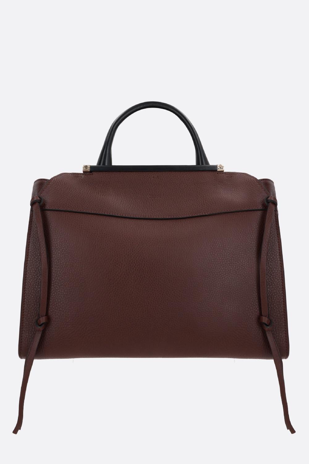 CHLOÉ borsa a mano Steph media in pelle martellata