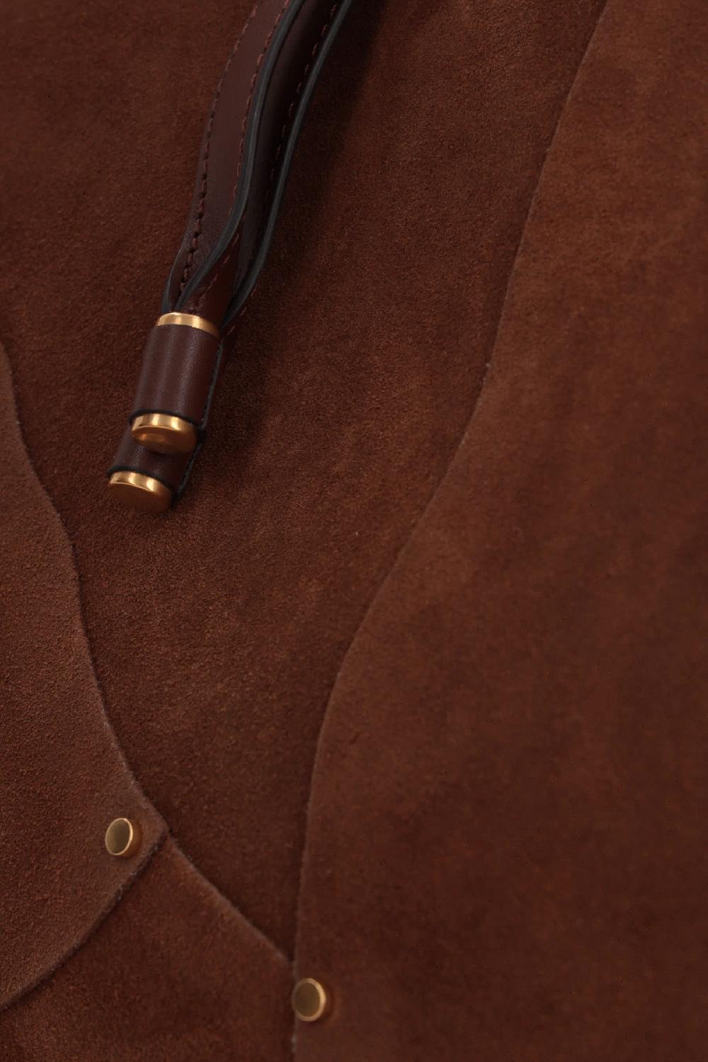 CHLOÉ Borsa Tote Marcie In Suede E Pelle Liscia