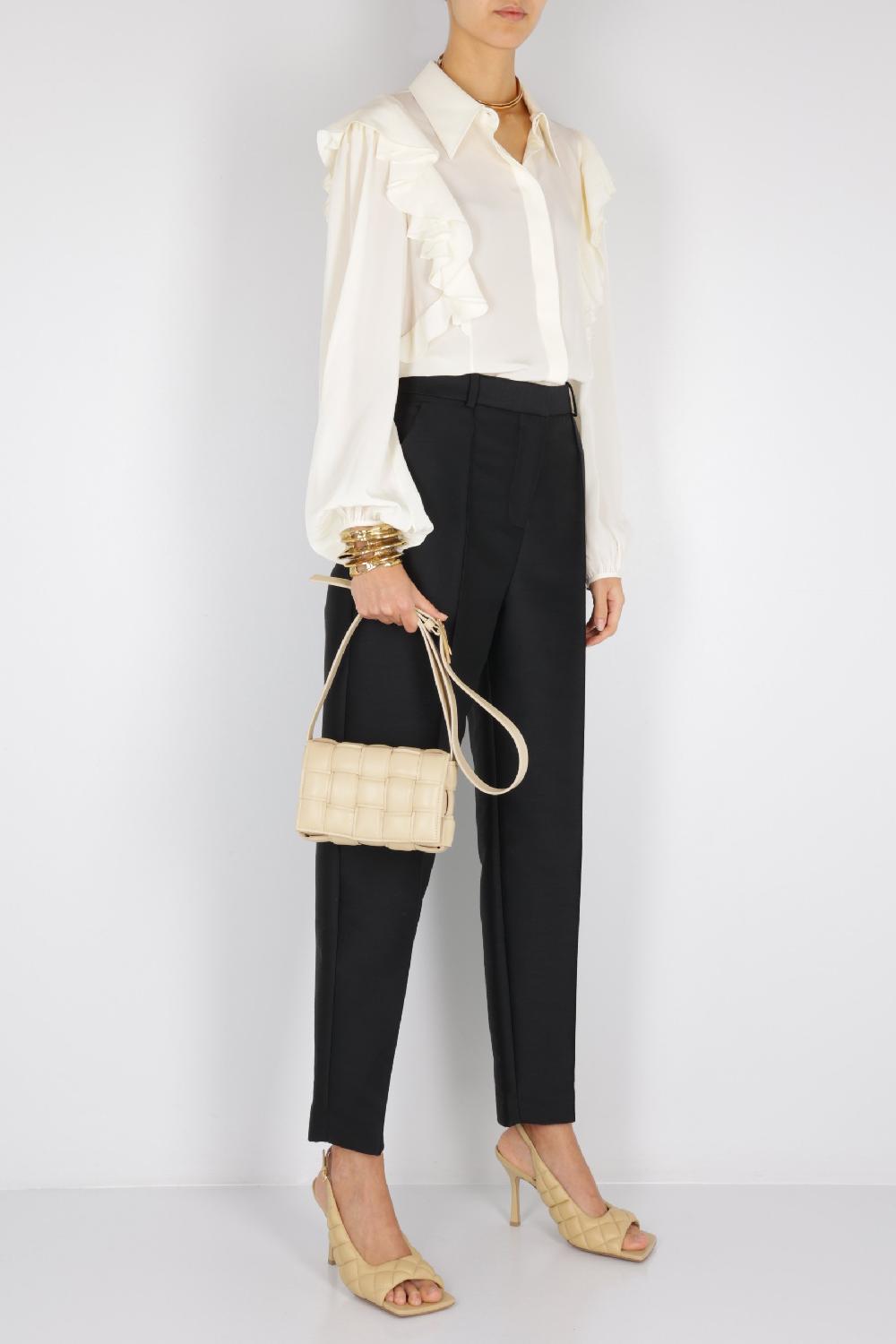 CHLOÉ Camicia Con Volant In Crepe De Chine