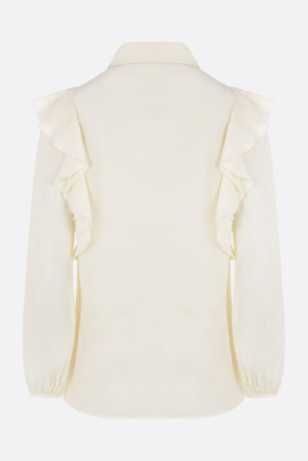 CHLOÉ Camicia Con Volant In Crepe De Chine