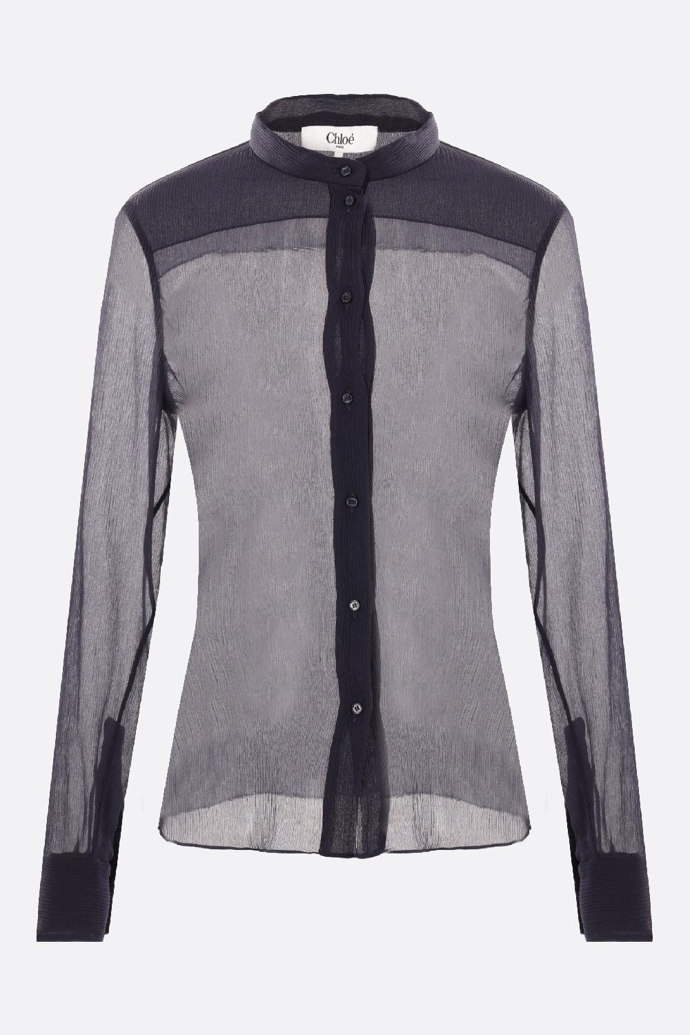 CHLOÉ camicia in crepon di seta