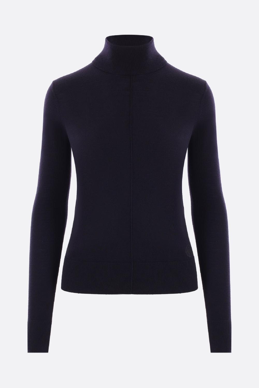 CHLOÉ dolcevita in lana con logo ricamato