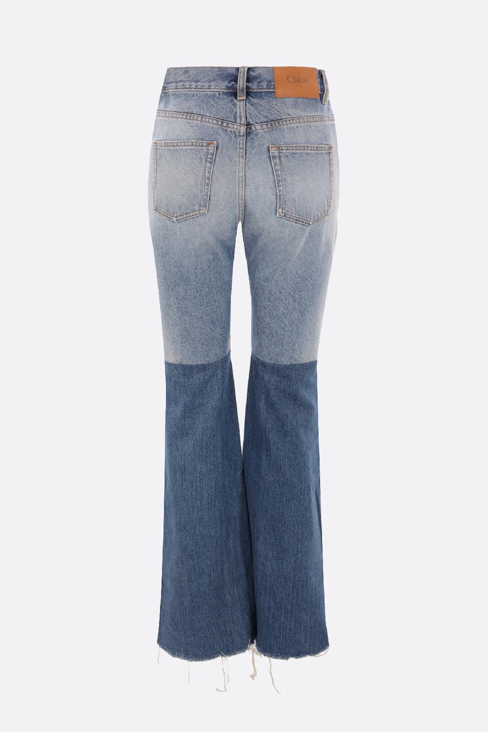 CHLOÉ Jeans Flare In Denim Patchwork