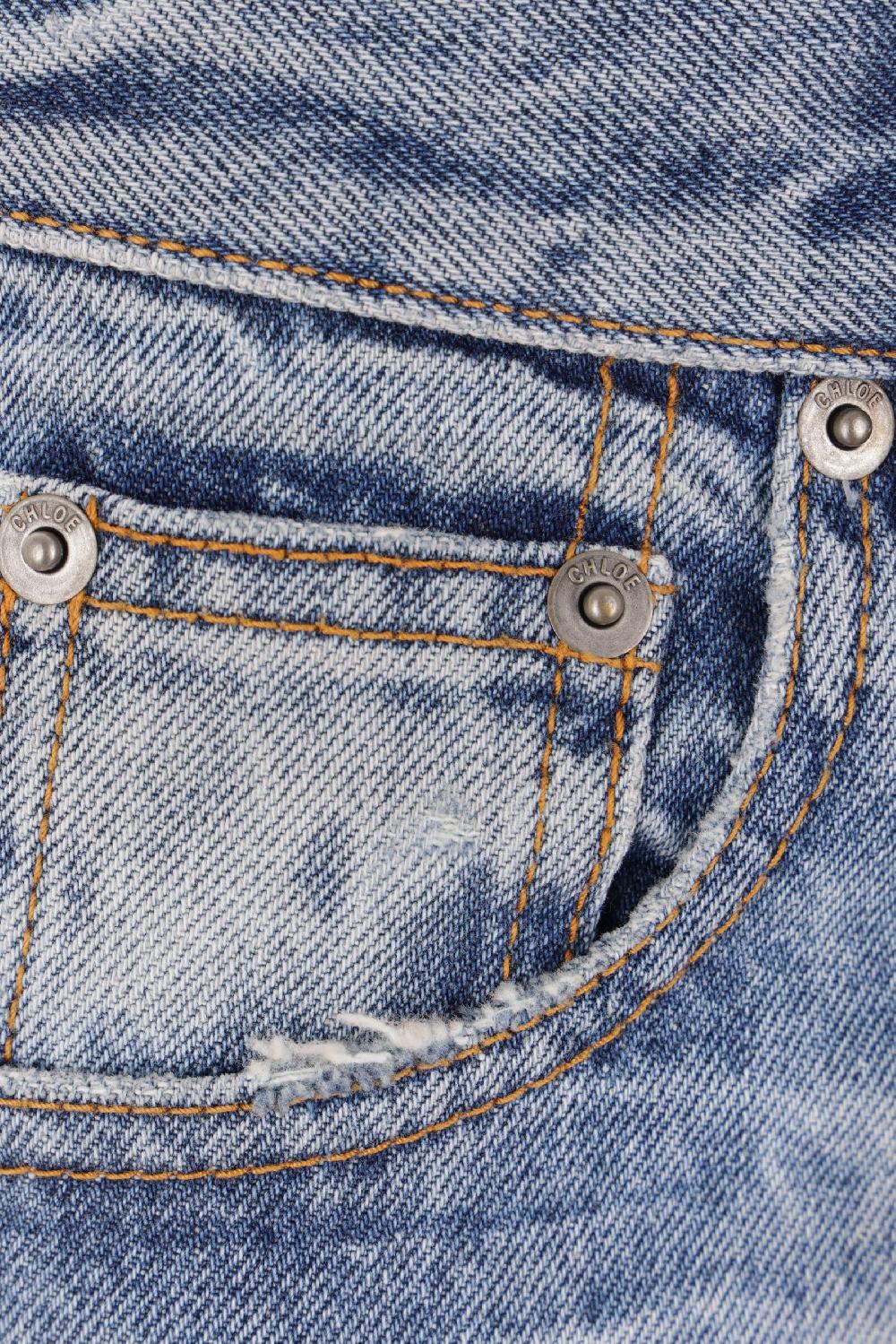 CHLOÉ Jeans Flare In Denim Patchwork