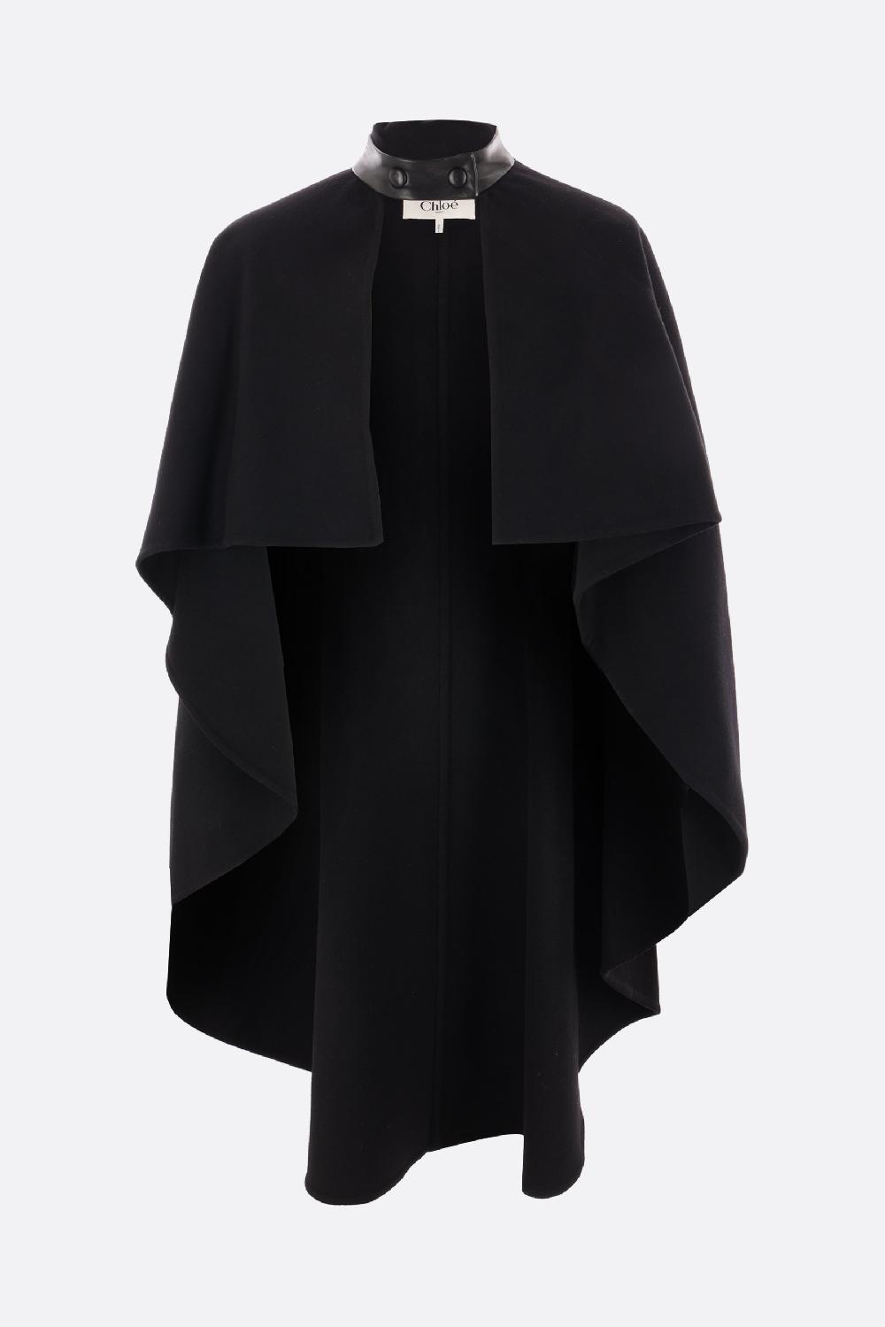 CHLOÉ mantella asimmetrica in lana