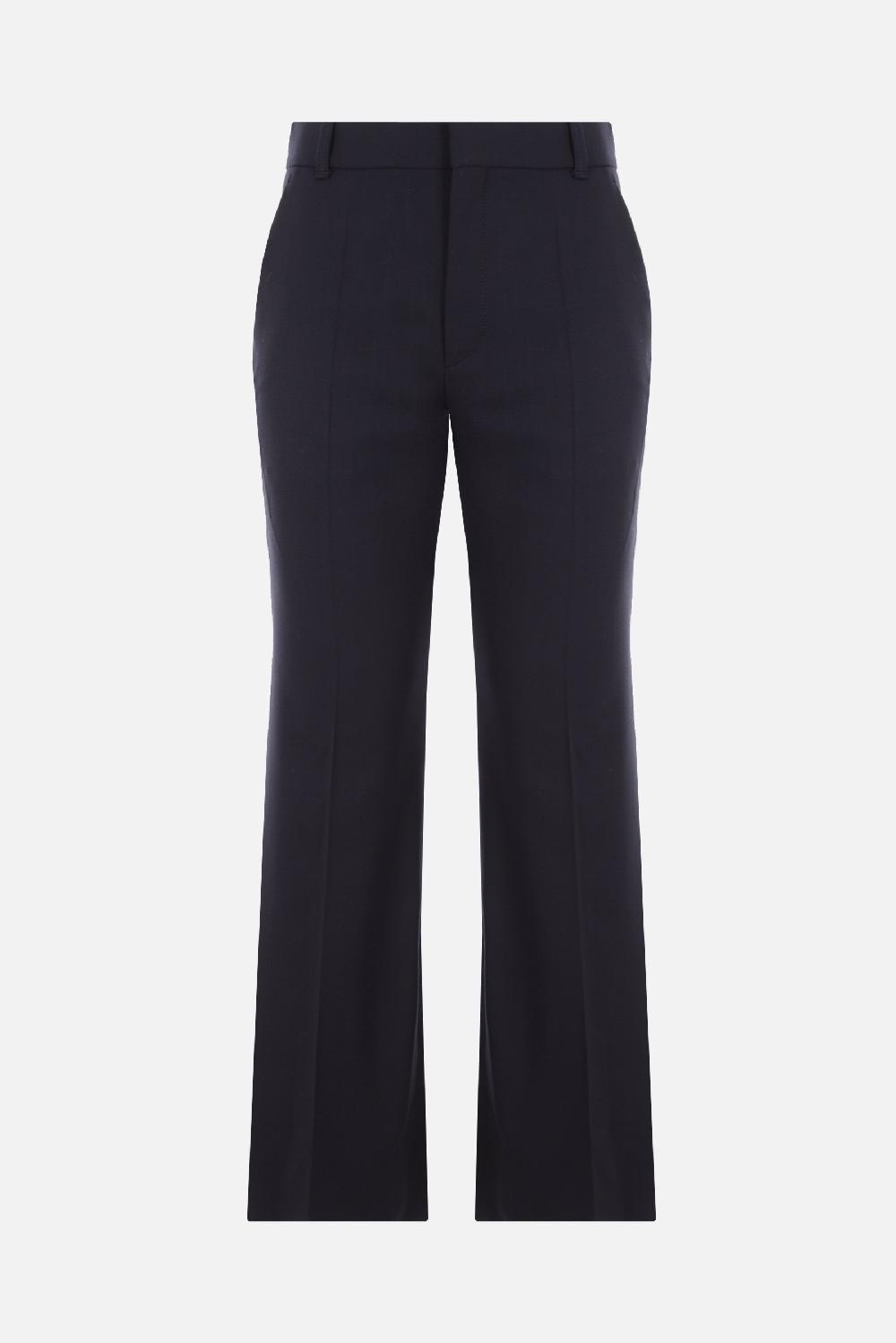 CHLOÉ pantalone flare in grain de poudre stretch