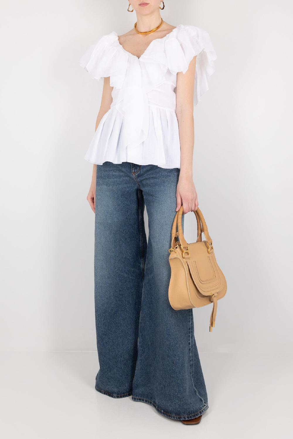 CHLOÉ Top In Voile Di Ramia Con Rouches