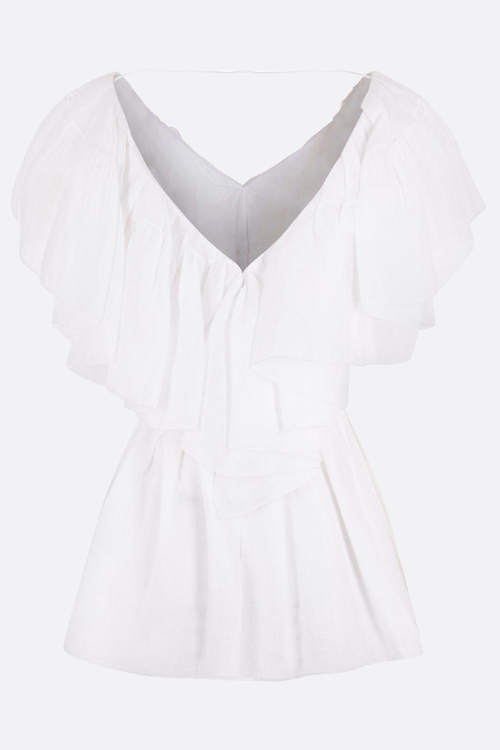 CHLOÉ Top In Voile Di Ramia Con Rouches