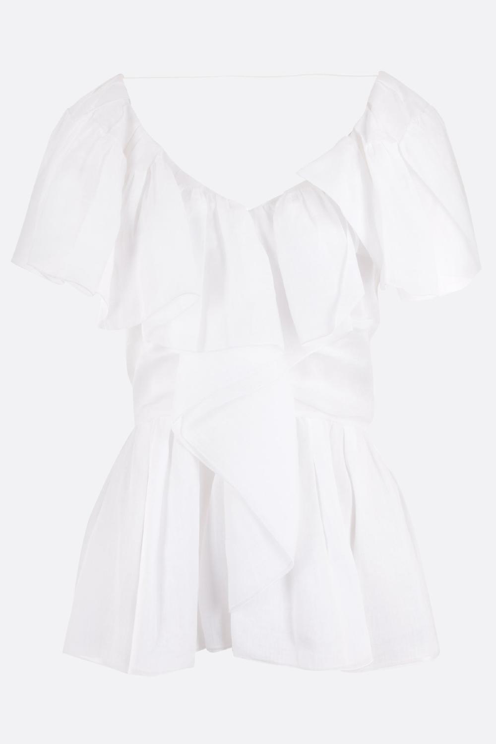 CHLOÉ Top In Voile Di Ramia Con Rouches