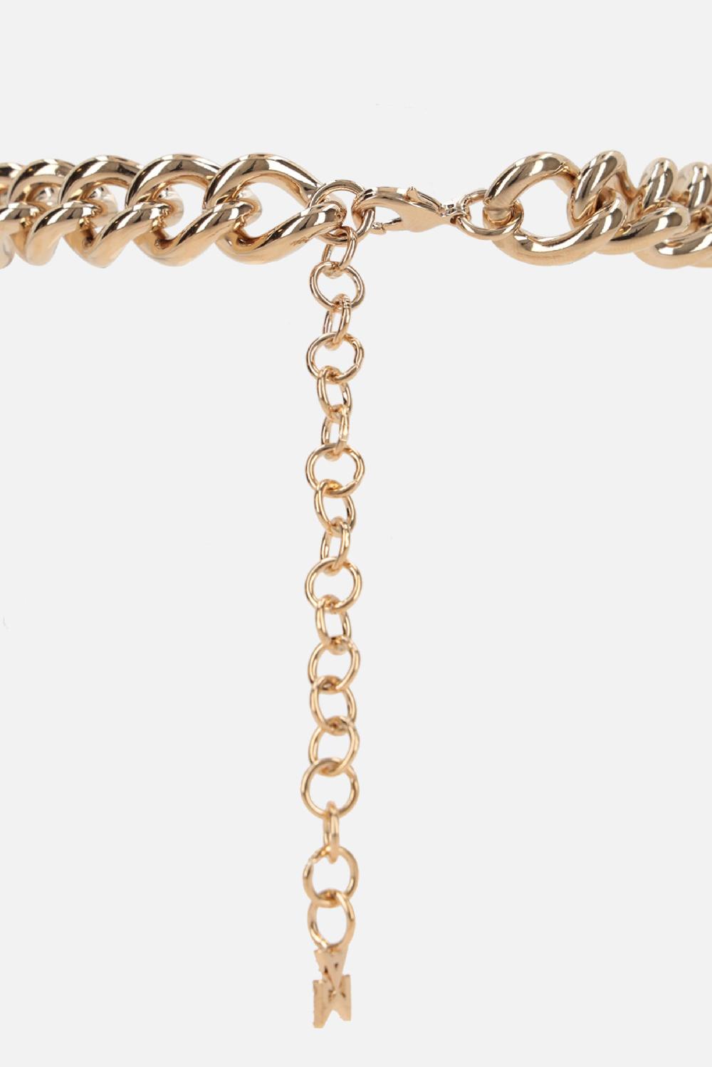 AMINA MUADDI Choker A Catena Matthew In Metallo Con Cristalli