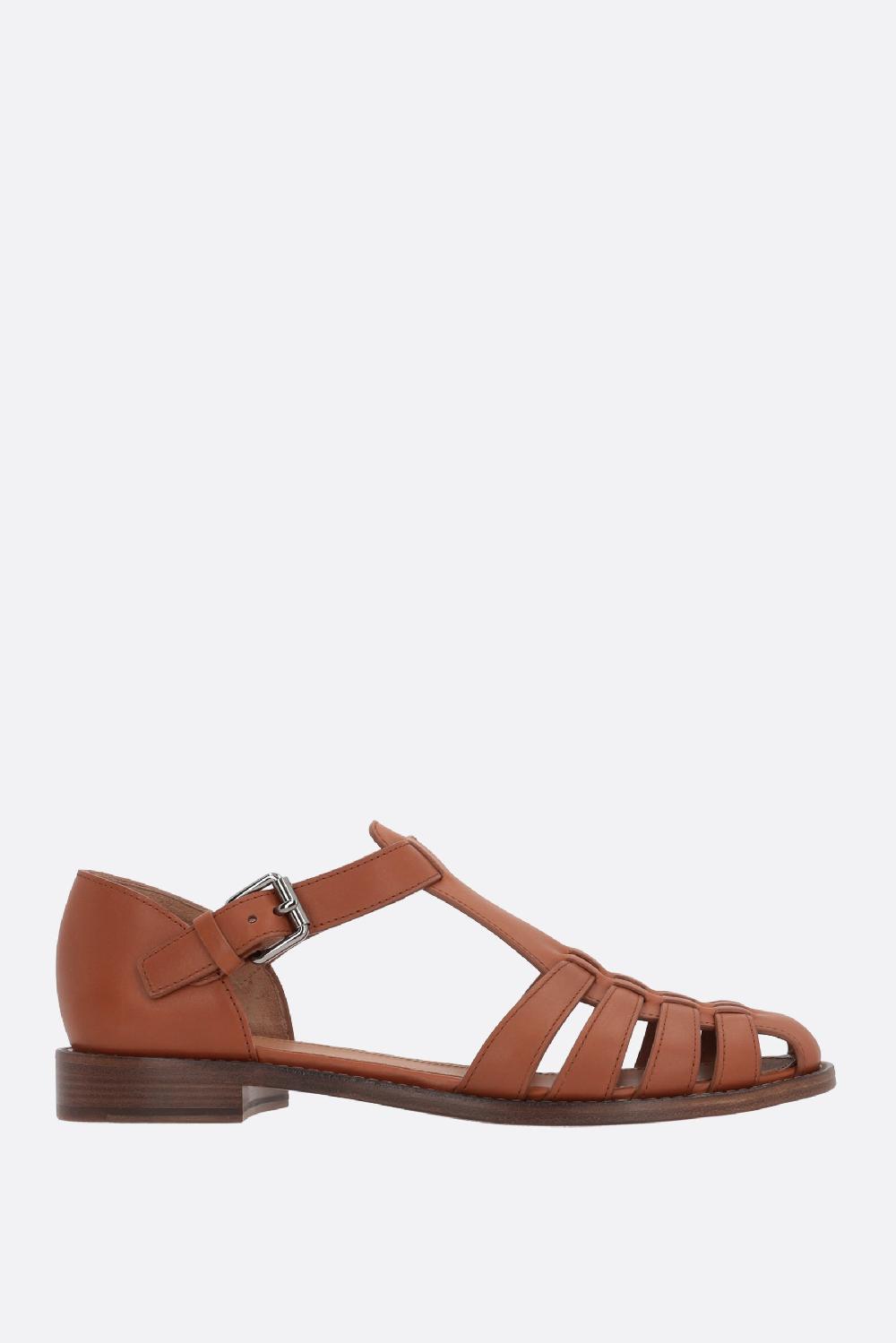 CHURCH'S sandalo flat Kelsey in pelle Prestige