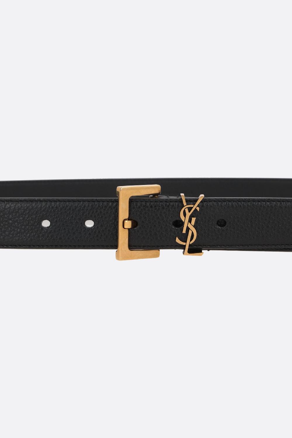 SAINT LAURENT Cintura Cassandre In Pelle Martellata