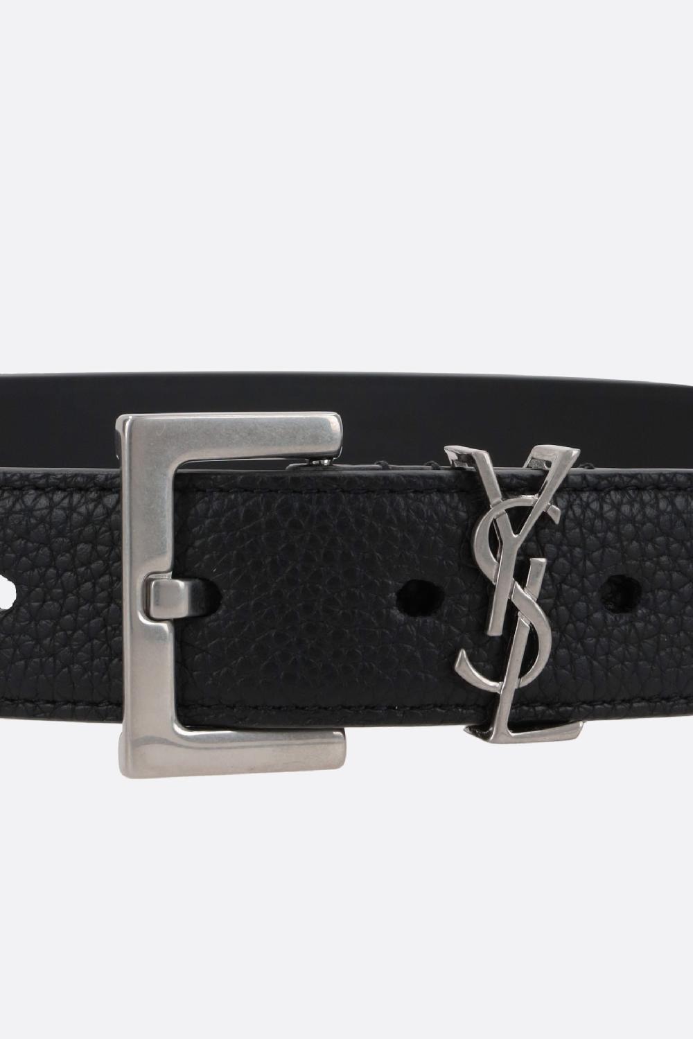 SAINT LAURENT Cintura Cassandre In Pelle Martellata