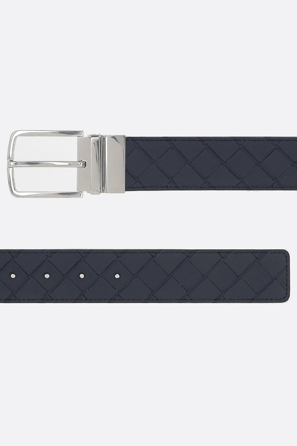 BOTTEGA VENETA Cintura Reversibile In Intrecciato VN E Pelle Liscia