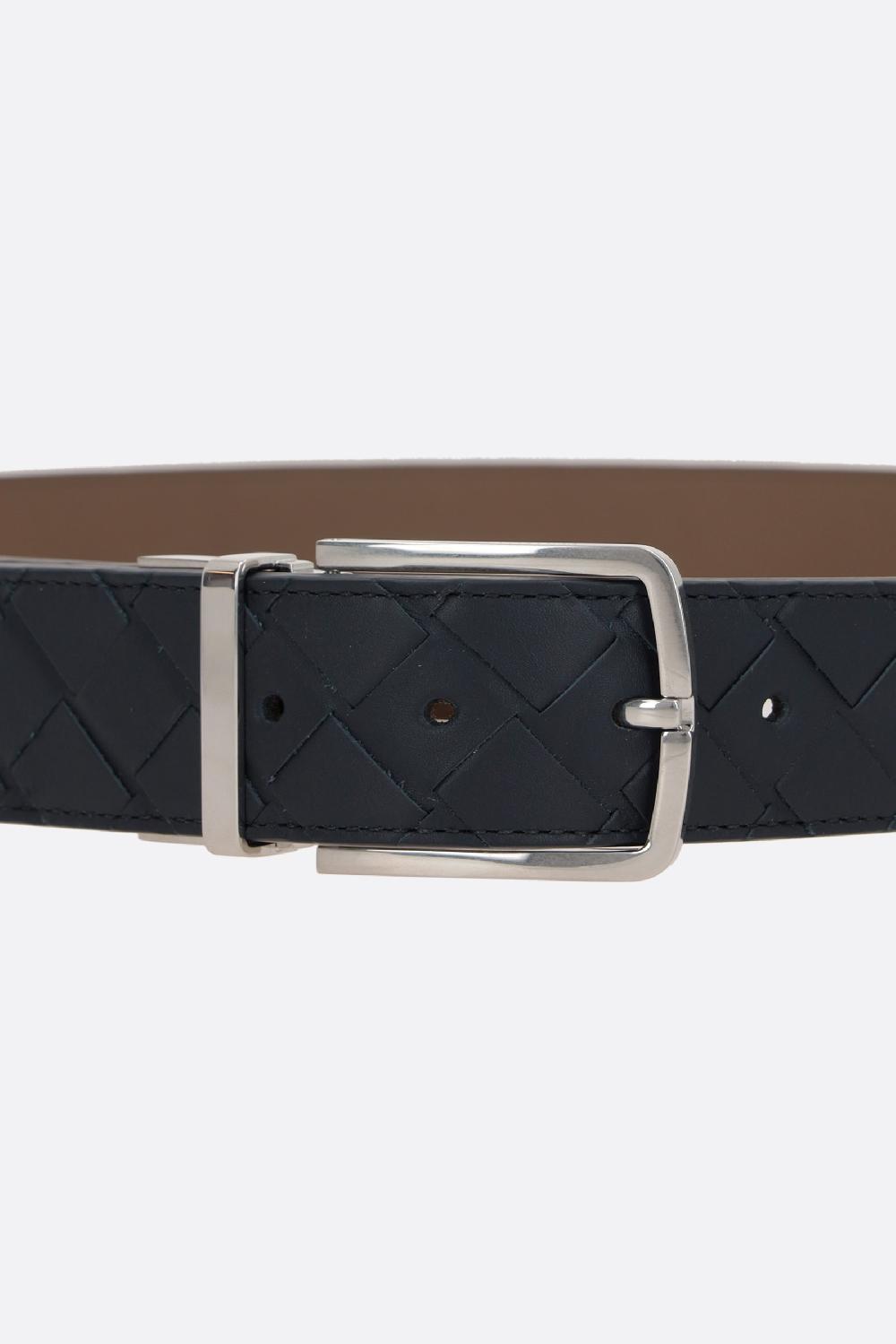 BOTTEGA VENETA Cintura Reversibile In Intrecciato VN E Pelle Liscia