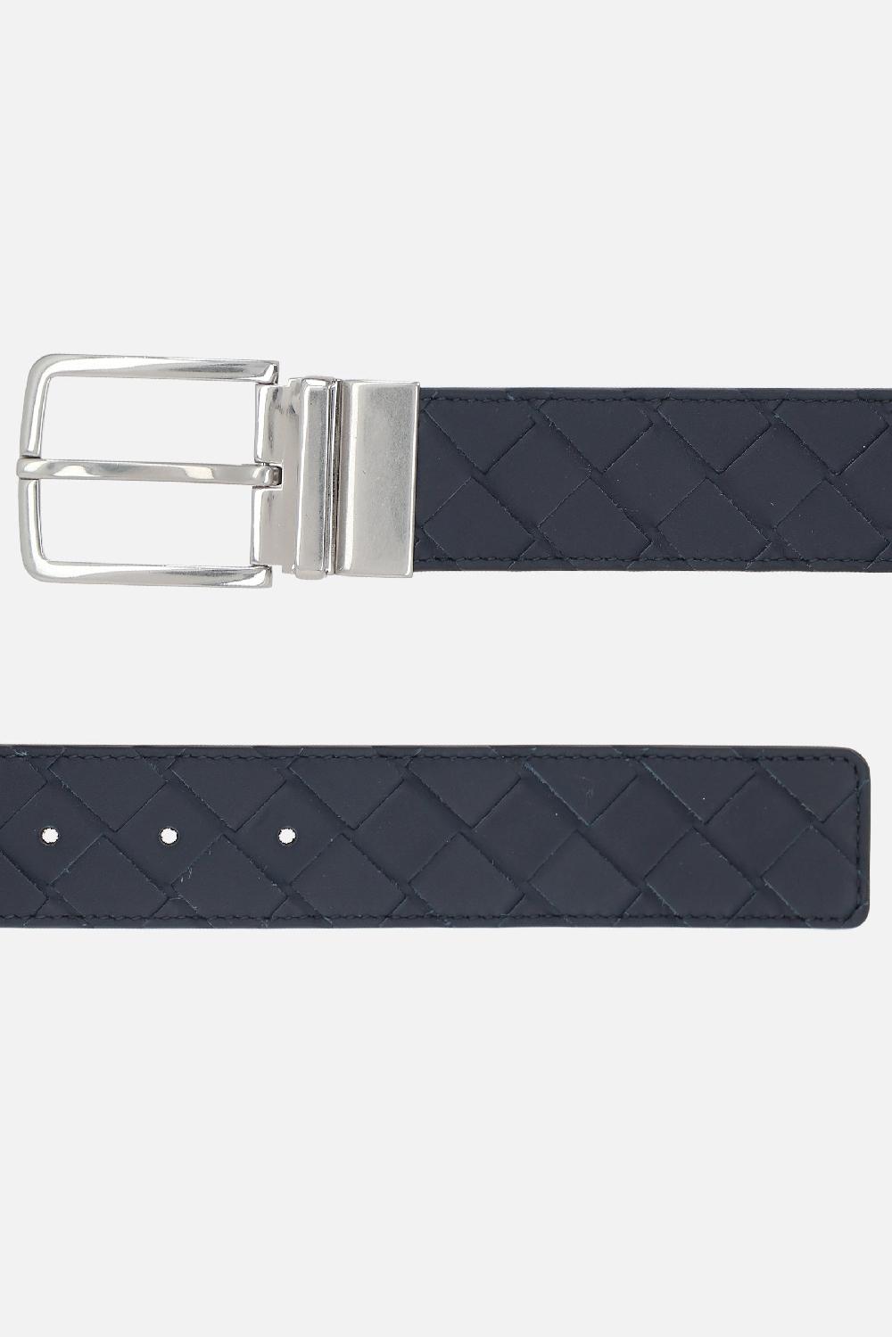 BOTTEGA VENETA Cintura Reversibile In Intrecciato VN E Pelle Liscia