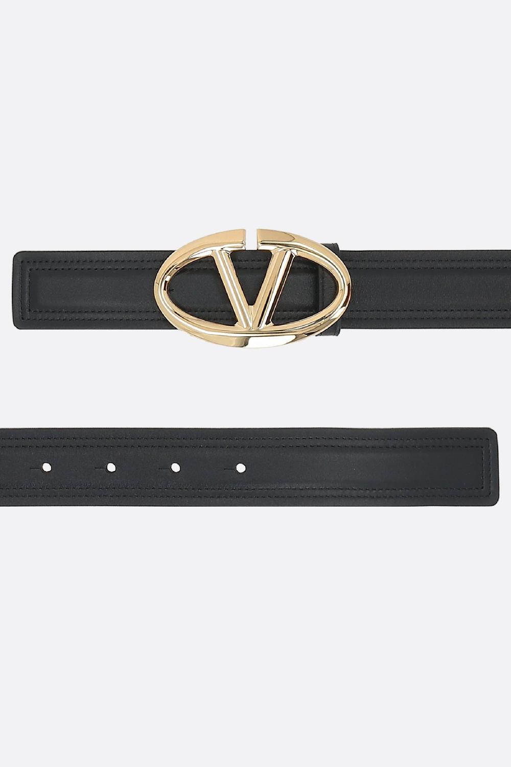 VALENTINO GARAVANI Cintura VLogo The Bold Edition In Pelle Liscia