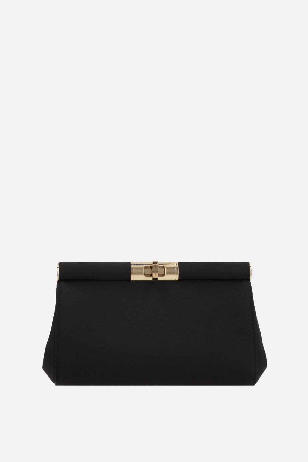 DOLCE & GABBANA clutch con catena Marlene small in raso