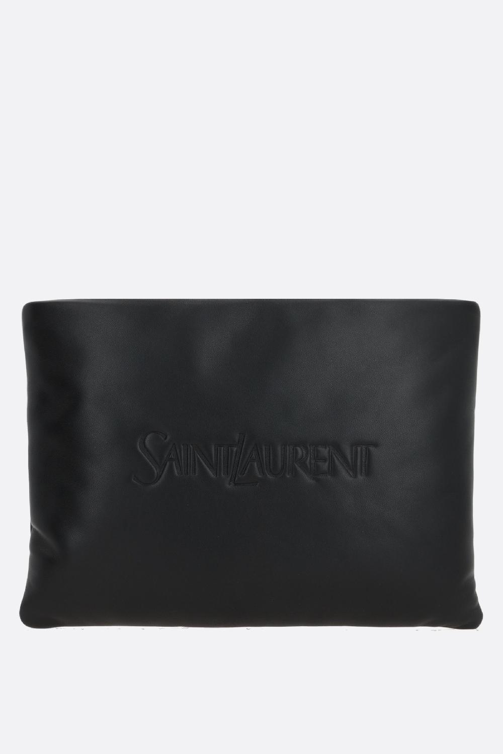 SAINT LAURENT clutch Saint Laurent large in nappa imbottita