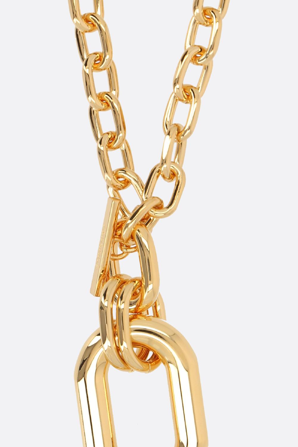 RABANNE Collana A Doppio Giro XL Link In Ottone E Alluminio