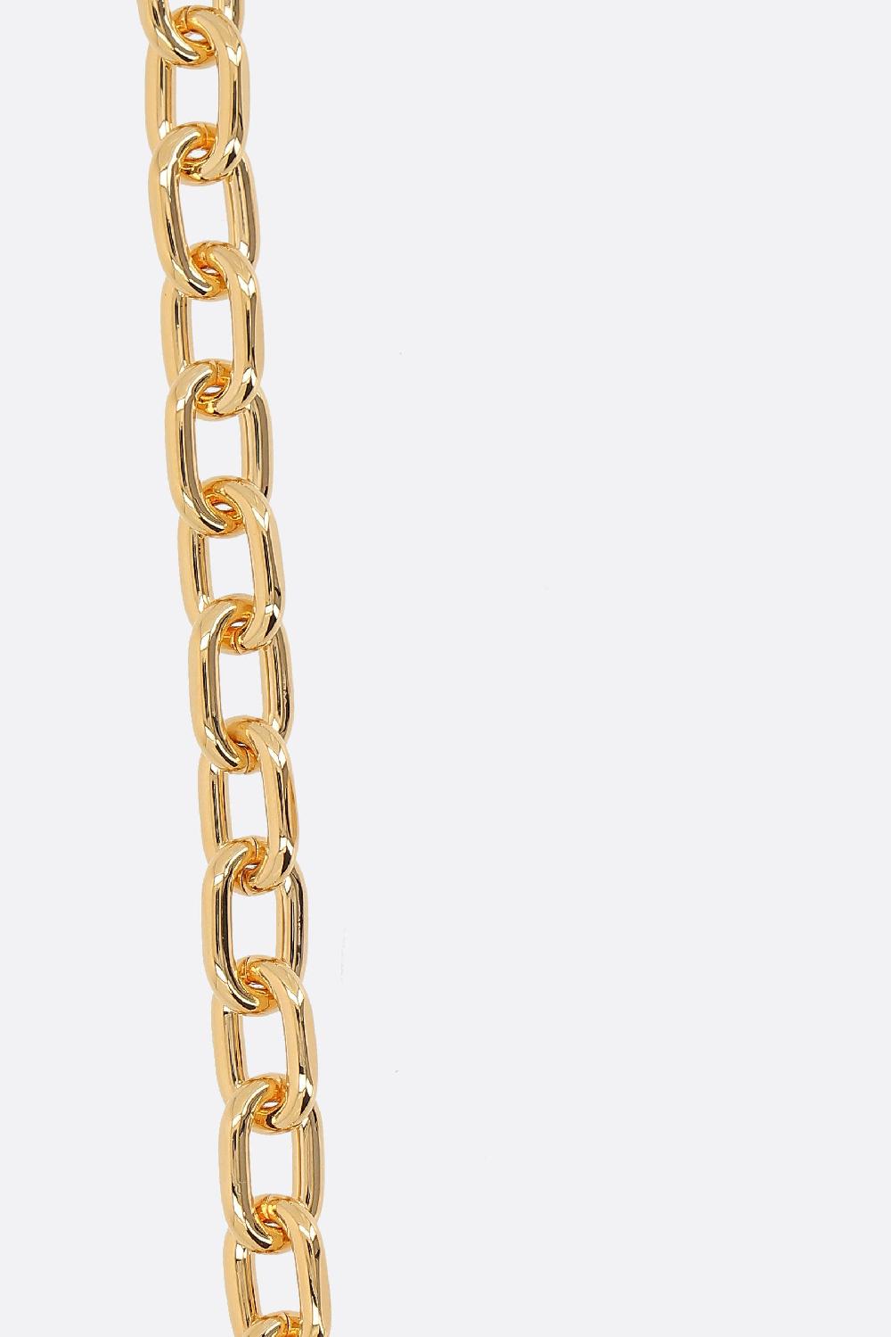 RABANNE Collana A Doppio Giro XL Link In Ottone E Alluminio