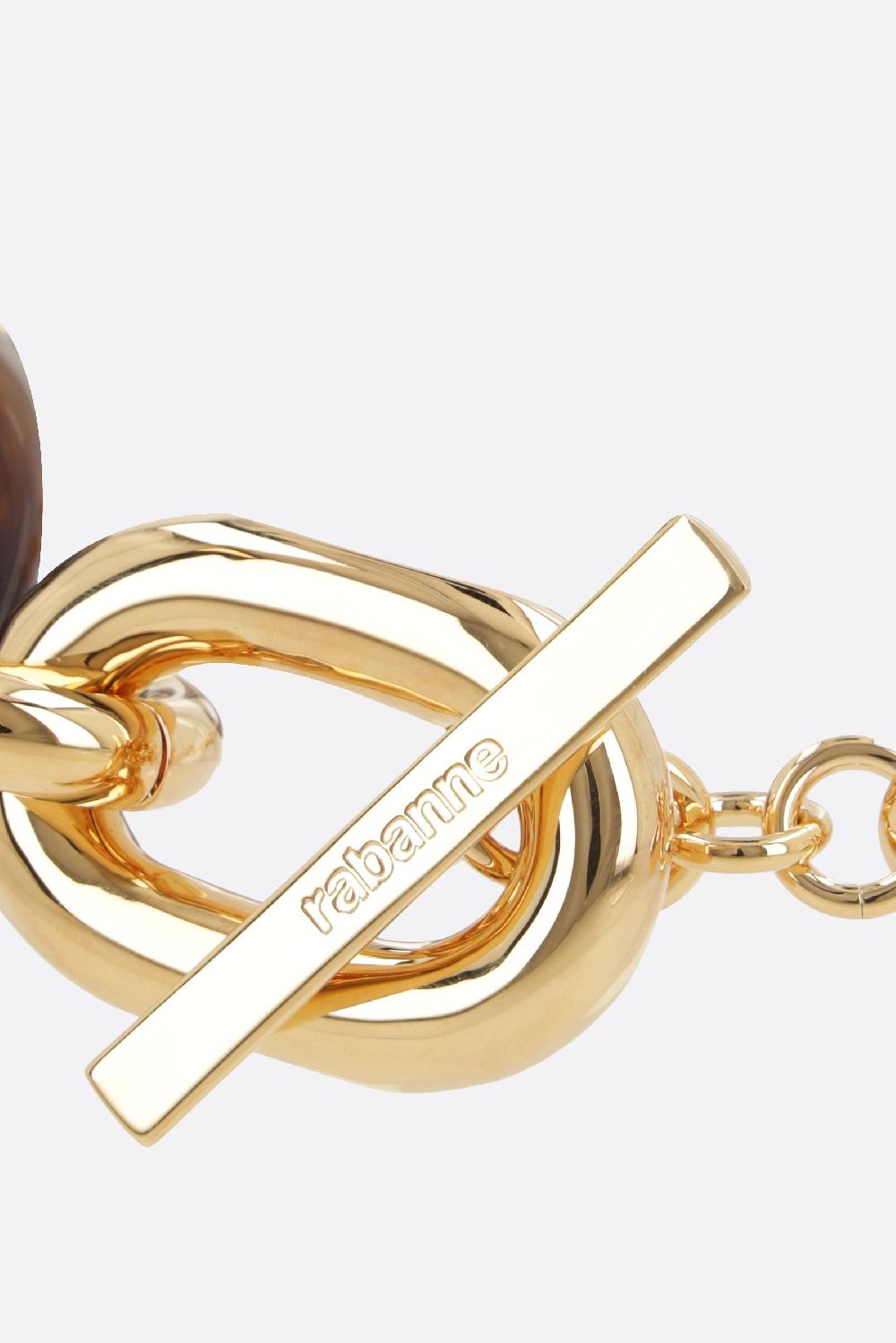 RABANNE Collana Girocollo XL Link In Ottone E Resina