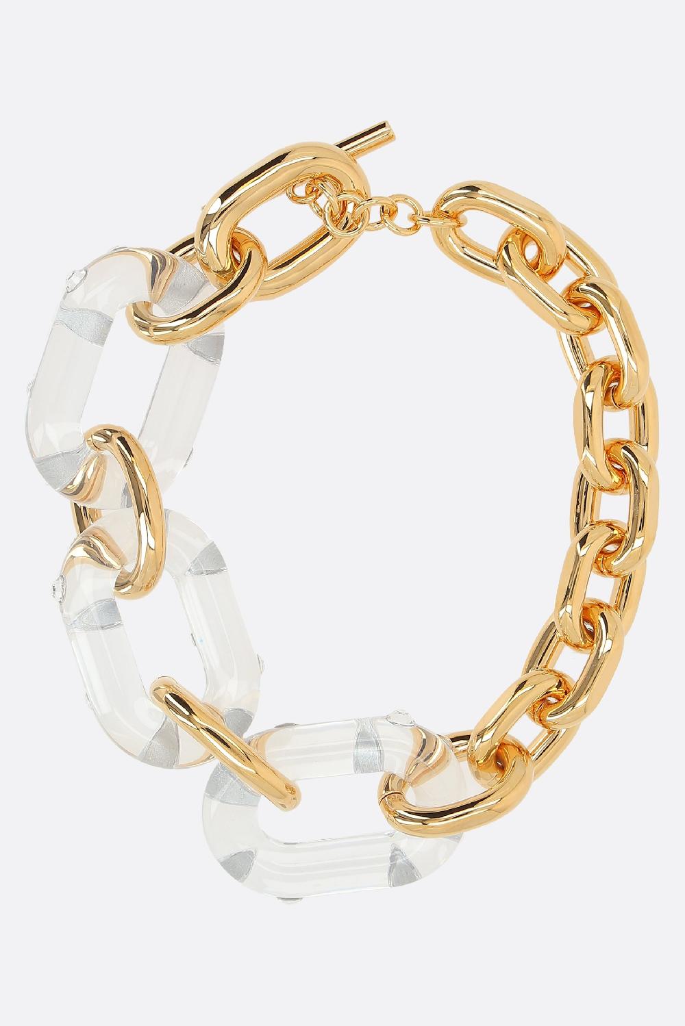 RABANNE collana girocollo XL Link in ottone e resina