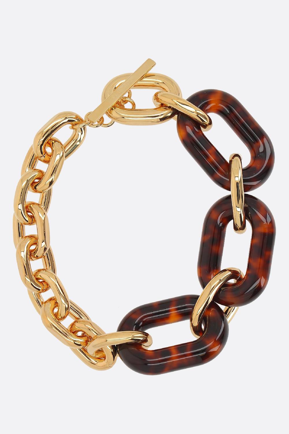 RABANNE collana girocollo XL Link in ottone e resina