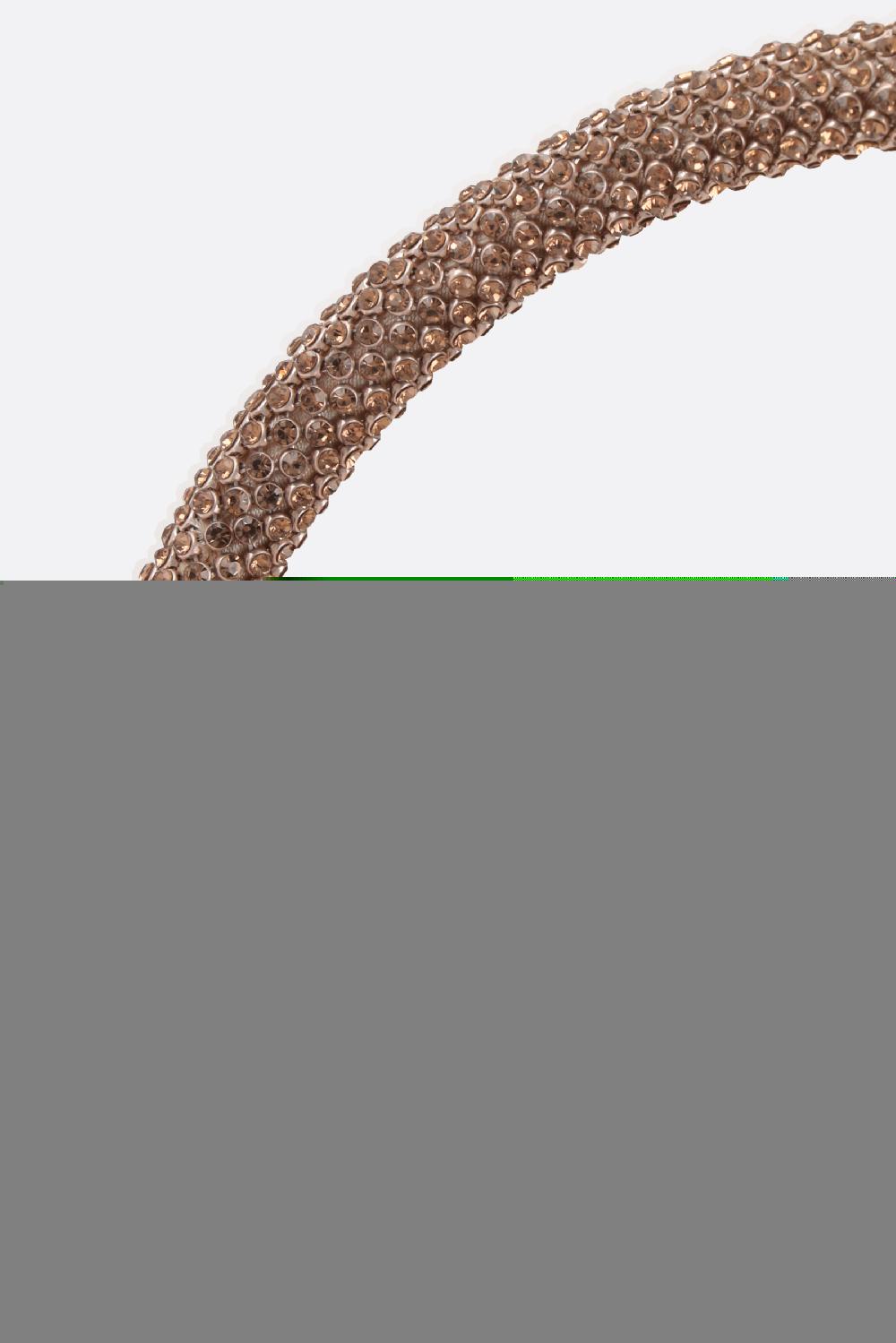 RABANNE Collana Tubolare Pixel In Maglia Metallica Con Cristalli