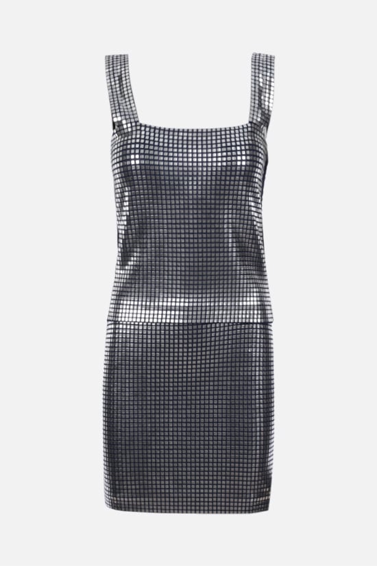 PACO RABANNE WOMAN completo top e gonna in jersey con placche metalliche