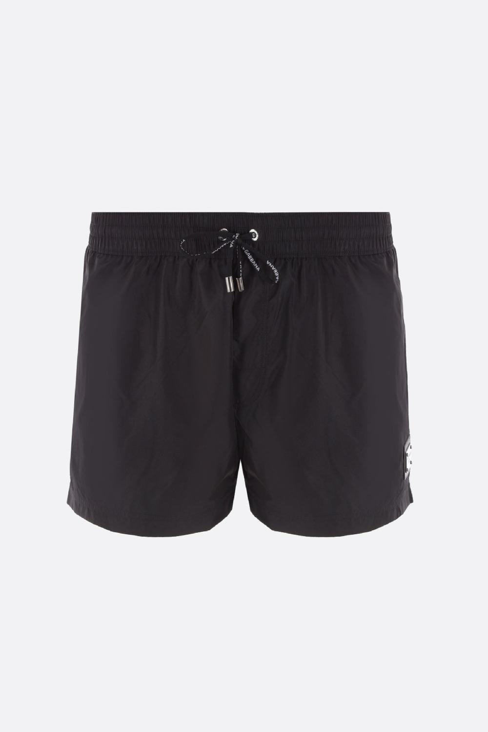 DOLCE & GABBANA costume da bagno in lycra placca logo