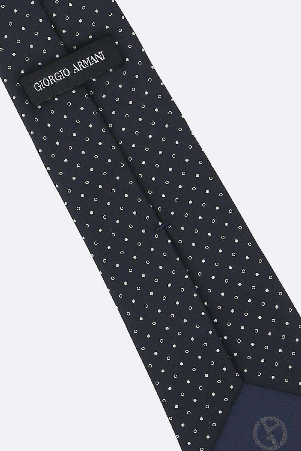 GIORGIO ARMANI Cravatta In Seta Jacquard Micro Pois