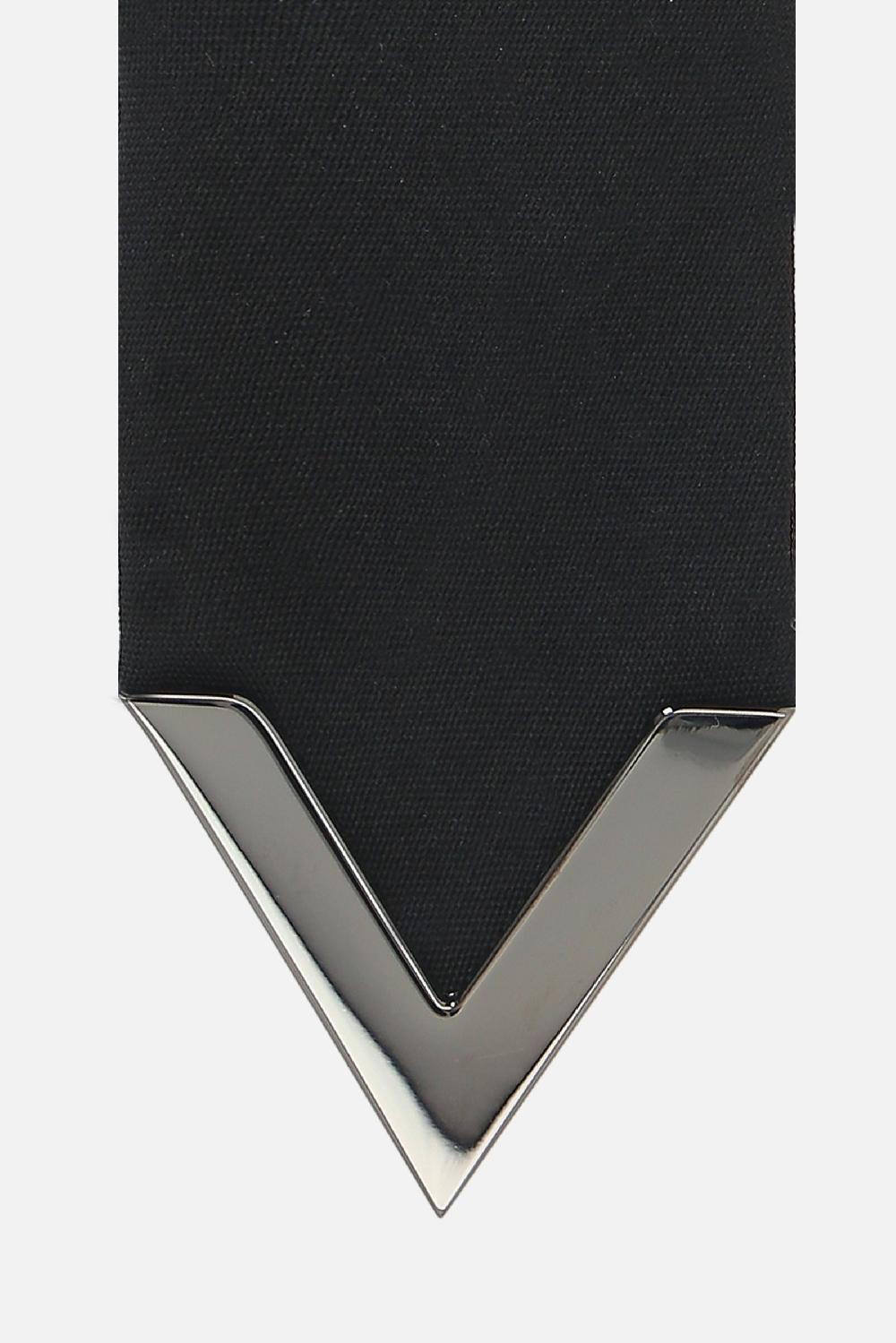 VALENTINO GARAVANI Cravatta Sottile Valentie In Lana E Seta