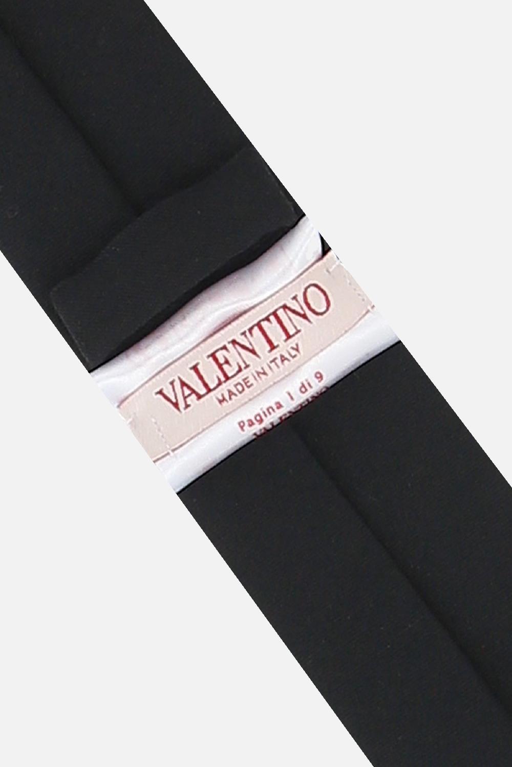 VALENTINO GARAVANI Cravatta Sottile Valentie In Lana E Seta