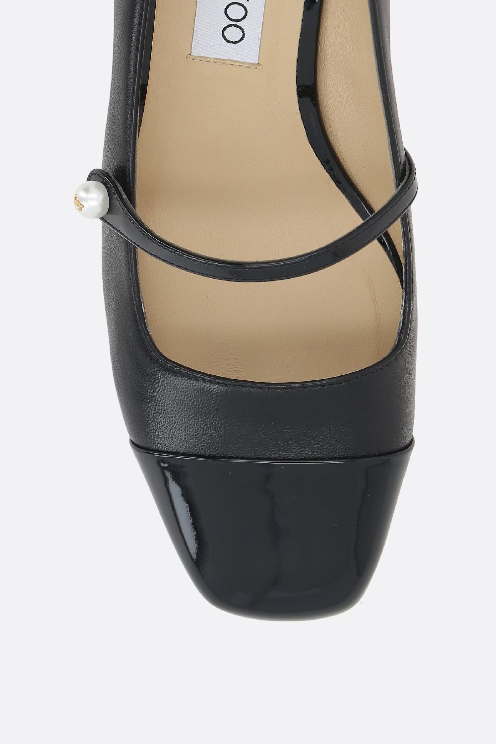 JIMMY CHOO Décolleté Mary-jane Elisa In Nappa E Vernice