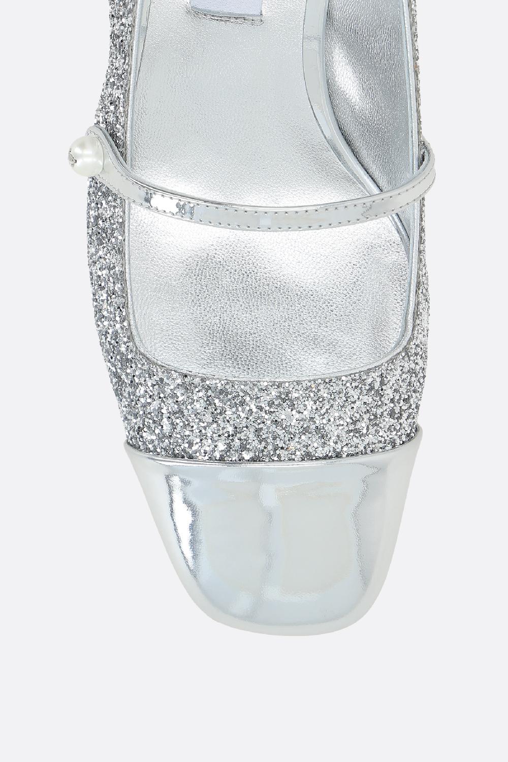 JIMMY CHOO Décolleté Mary-jane Elisa In Tessuto Glitter