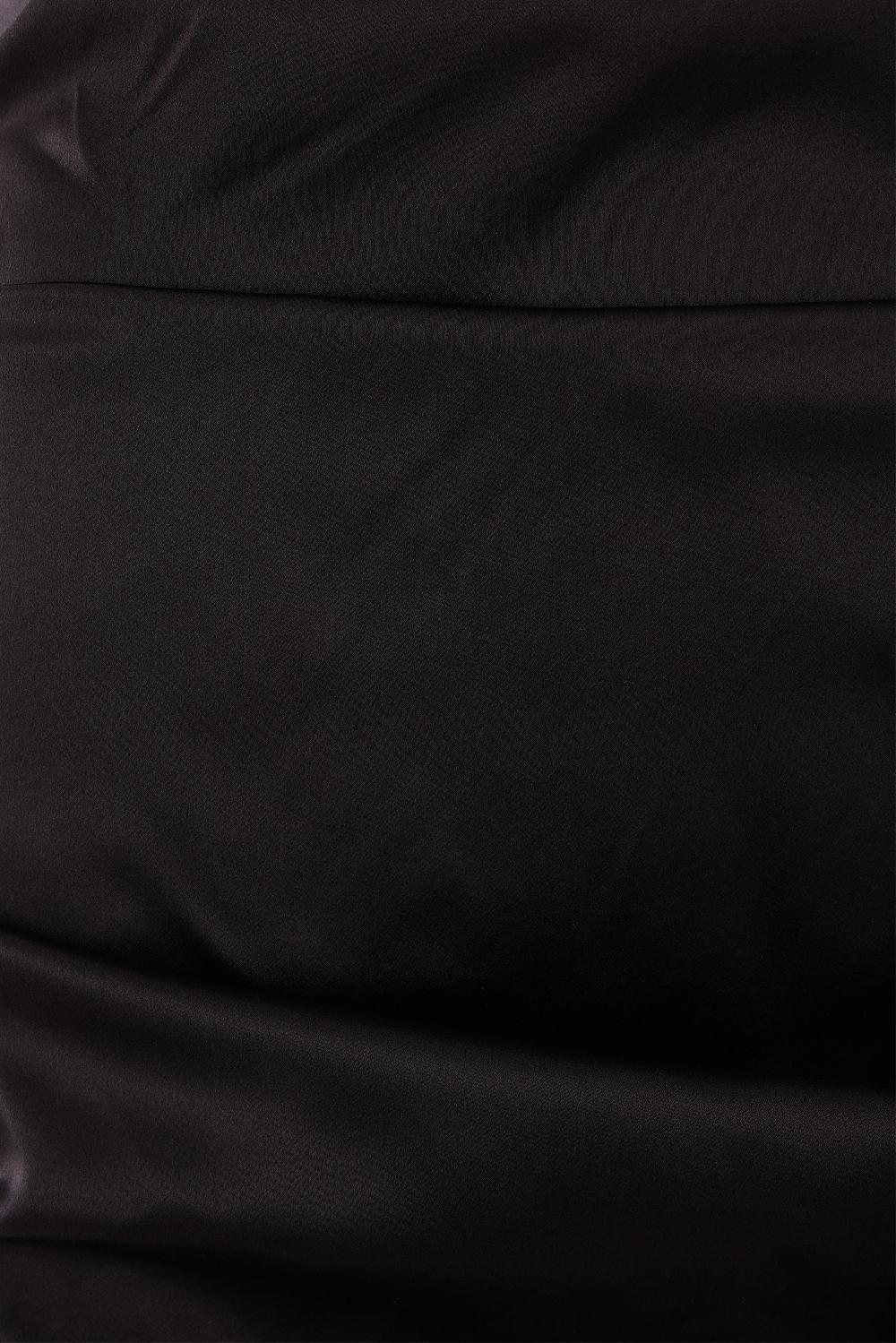 DEL CORE Abito Smanicato In Raso Drappeggiato